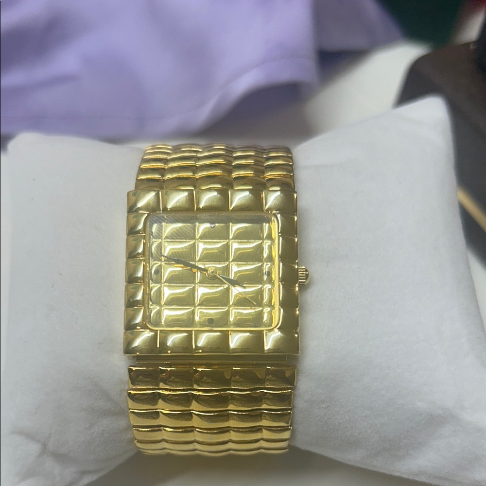 Joan Rivers Gold Textured Watch